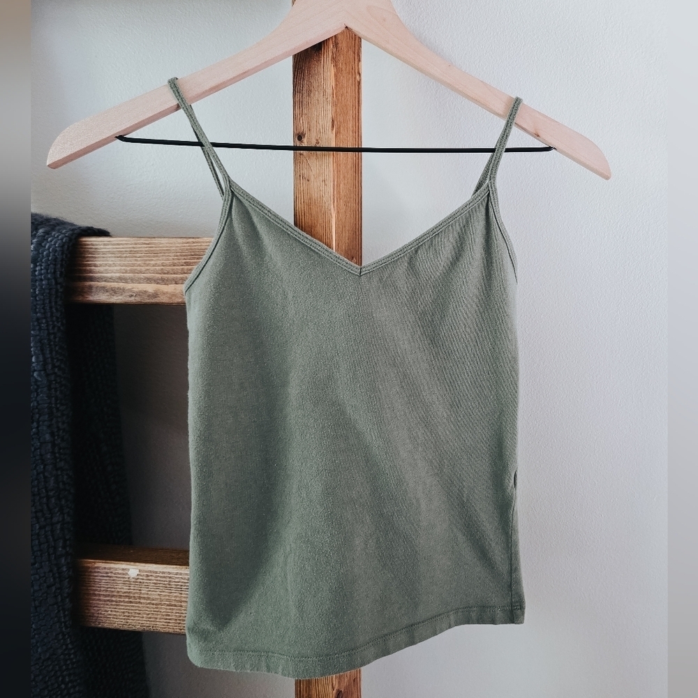 3/$20 Forever 21 Olive Green Spaghetti Strap Cami (Size XS)